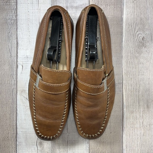Perry Ellis Portfolio Men's Stanford Loafers Leather Shoes Brown Size 9 PP8509D - Picture 4 of 15